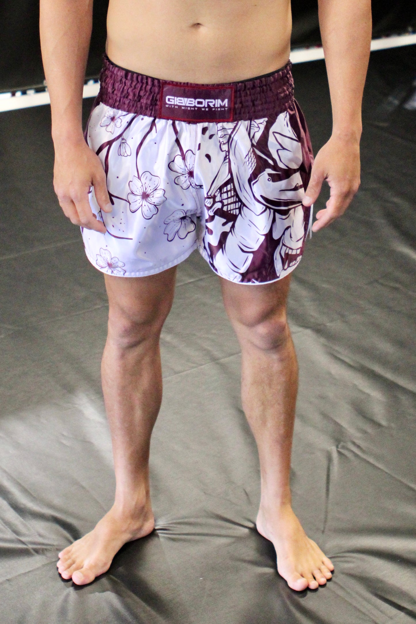 Sakura Musha – White Edition Muay Thai Shorts