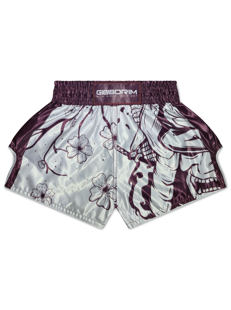 Sakura Musha – White Edition Muay Thai Shorts