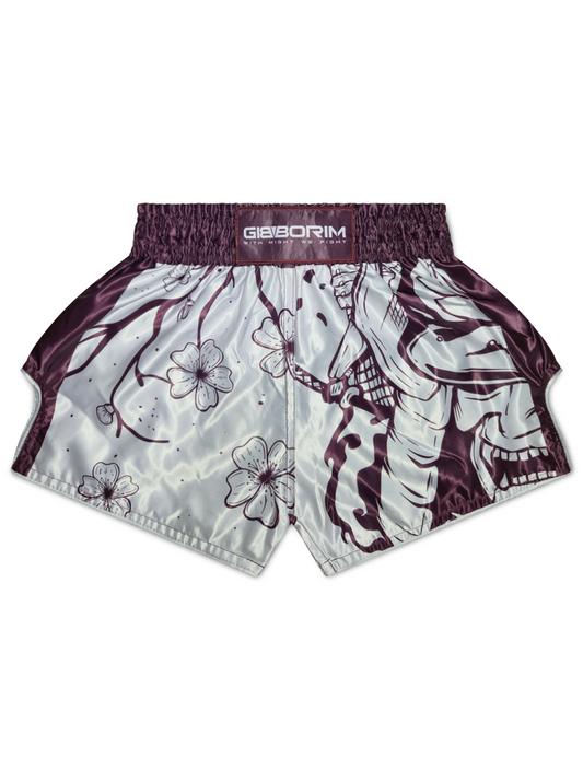 Sakura Musha – White Edition Muay Thai Shorts